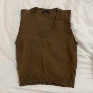 Brandy Melville Brown Sweater Vest